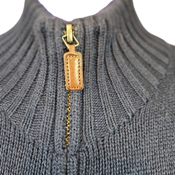 Vintage Polo Ralph Lauren Navy Full Zip Cardigan Sweater Size Large Men's - Picture 4 of 12